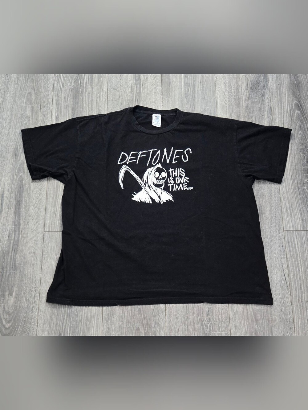 Deftones This Is Our Time Grim Reaper Tee 2XL Black Nu Metal Y2K Band Shirt.